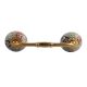Multi Colored Floral Crackle Ceramic Bridge Handle